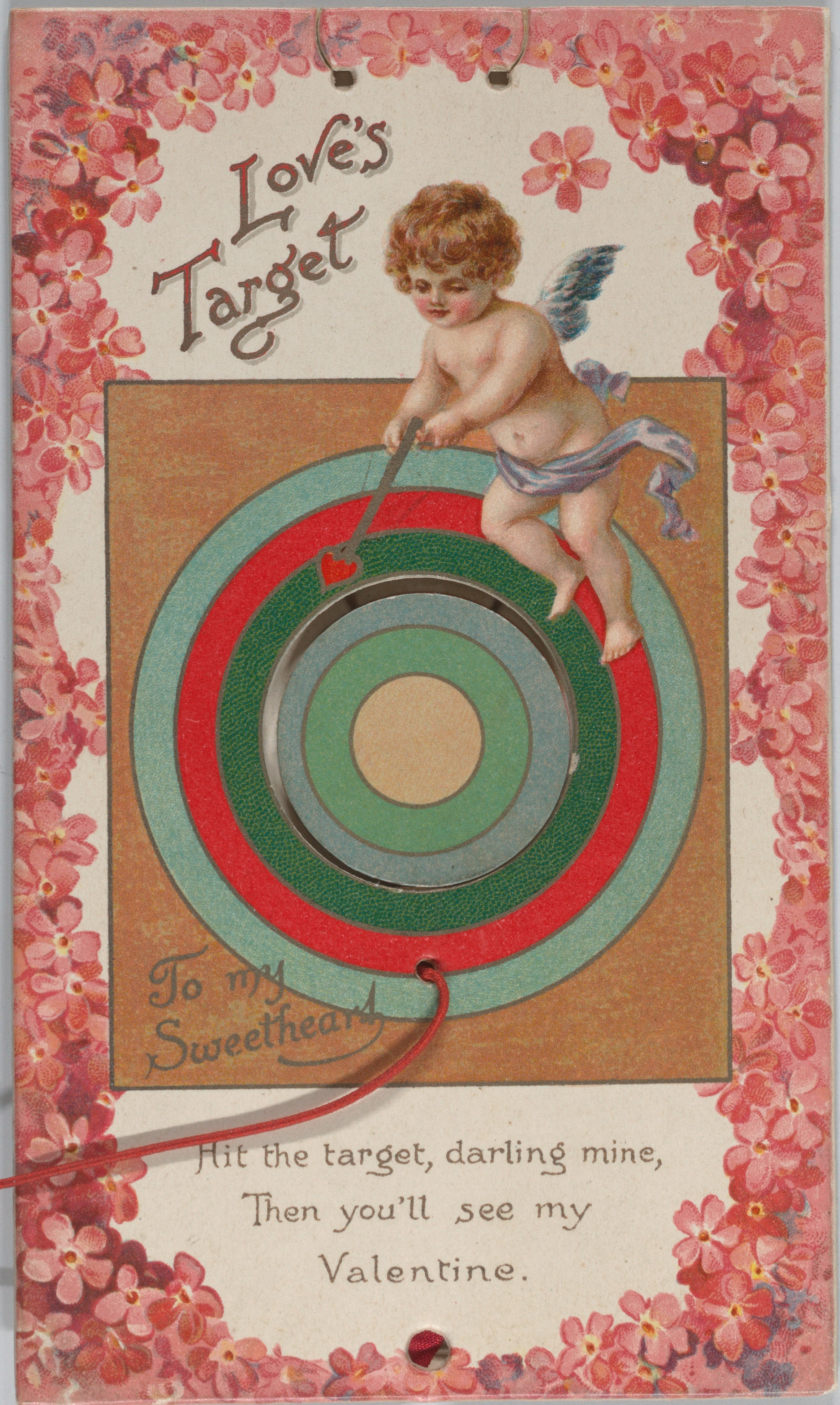 Vintage Valentine Card Mechanical Well-Well