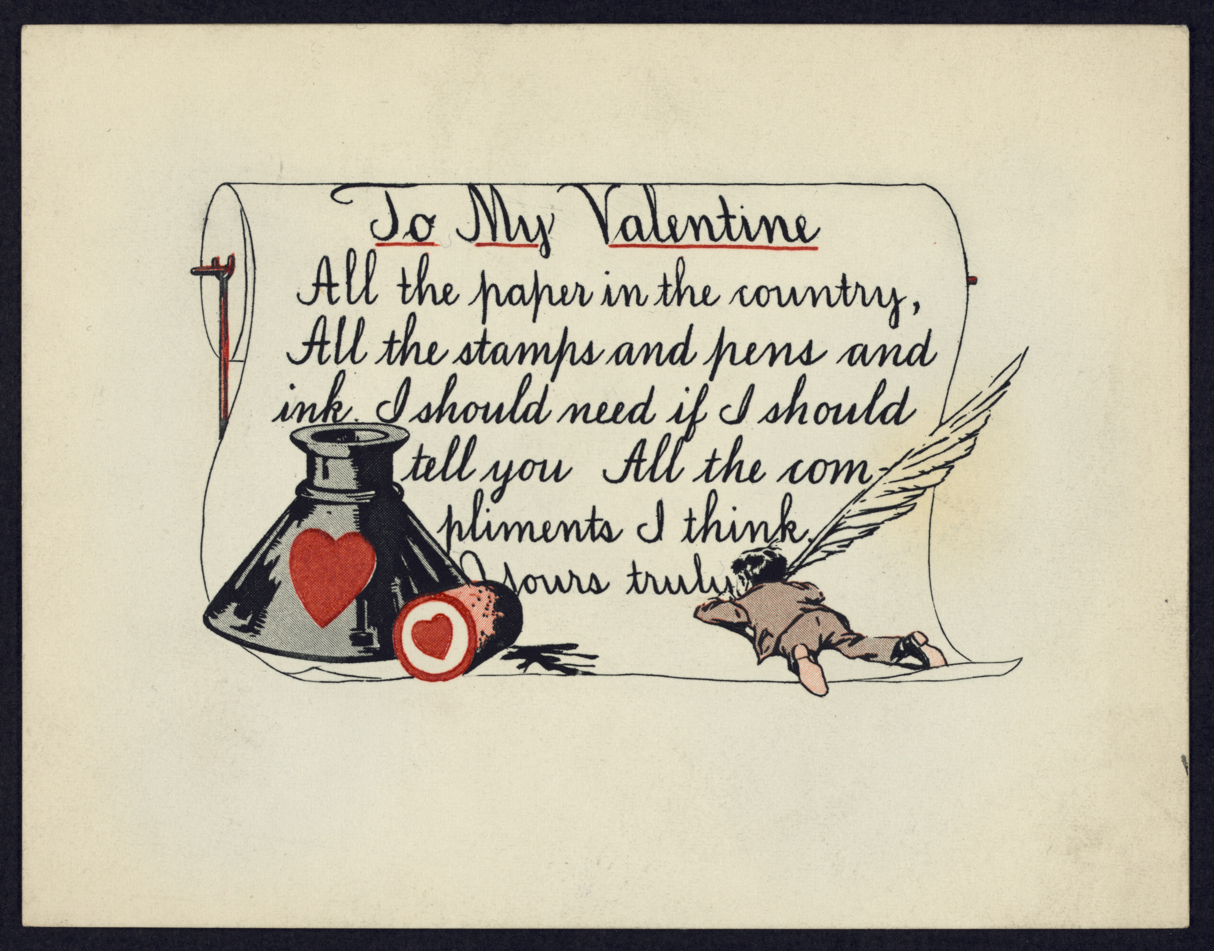 20 Free Printable Vintage Valentine Cards and Postcards - Picture