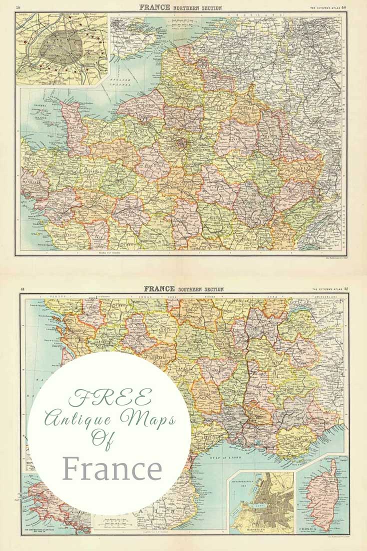 FREE Old Maps of France 1898