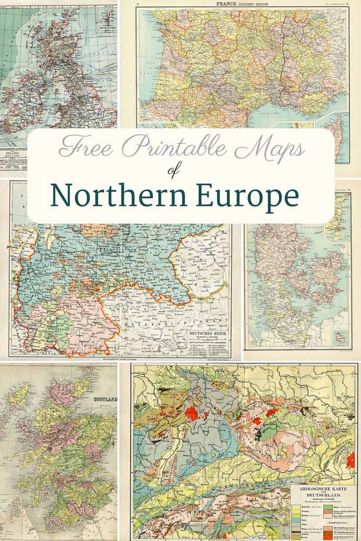 Free Printable old Maps of Europe