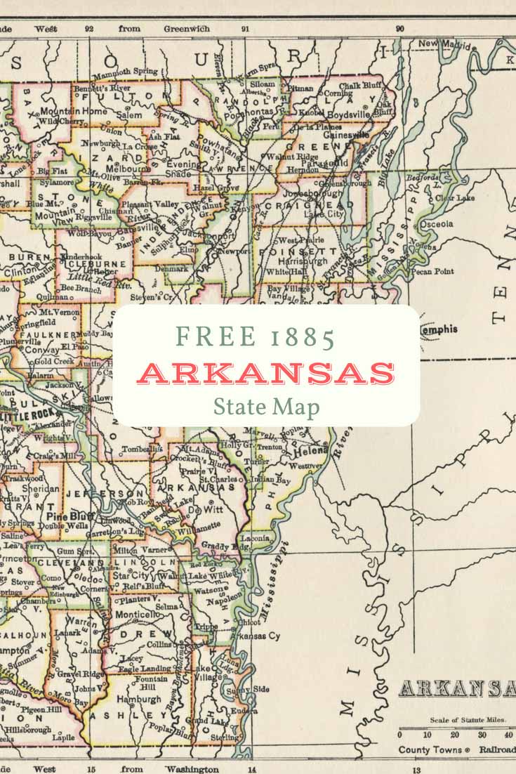 FREE download old map Arkansas 