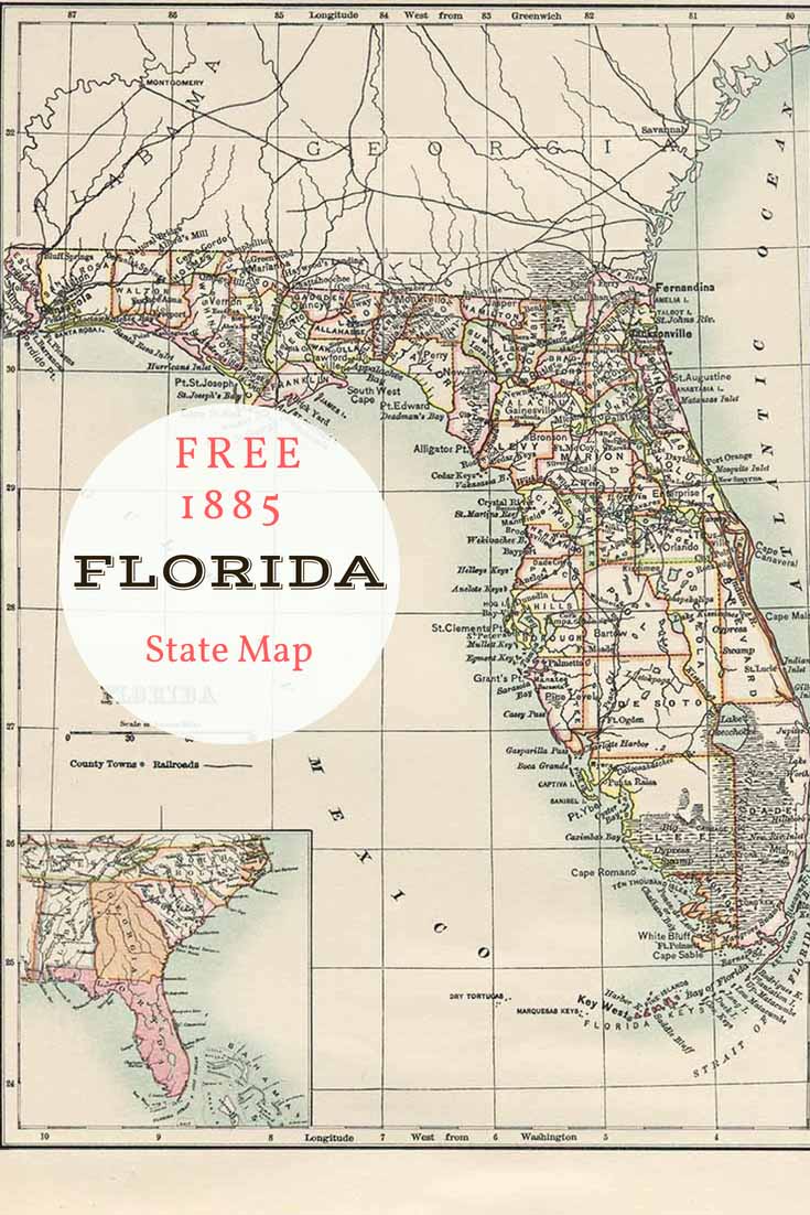 FREE download old map Florida
