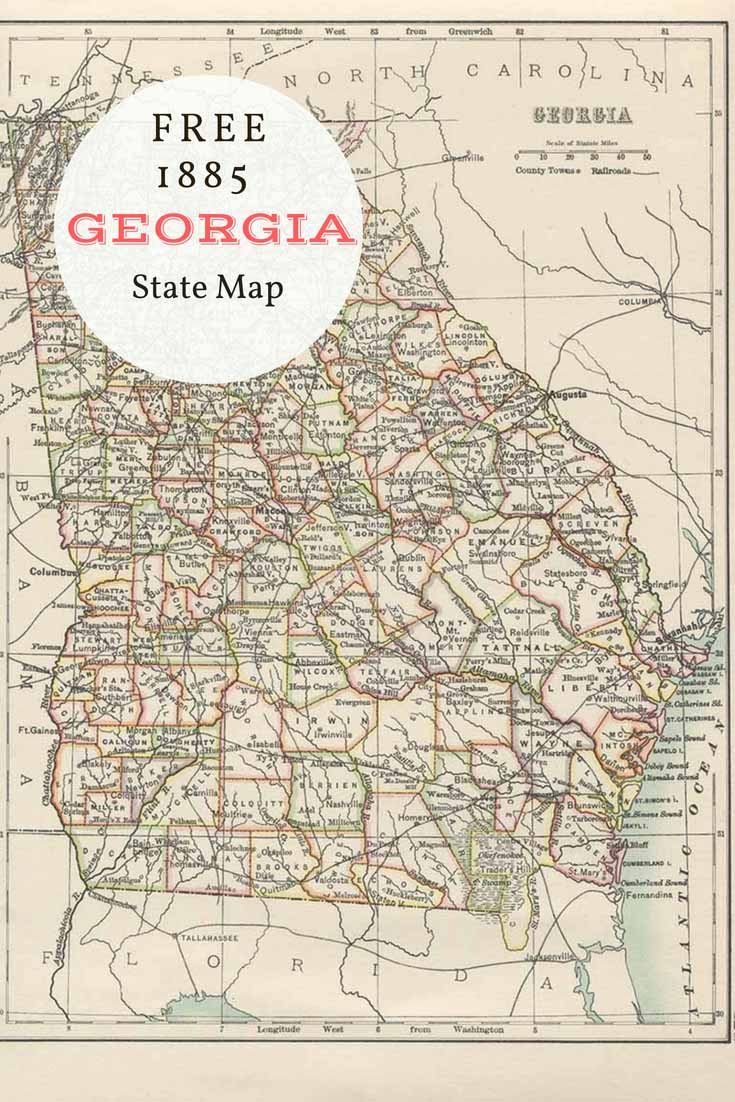 FREE download old map Georgia 