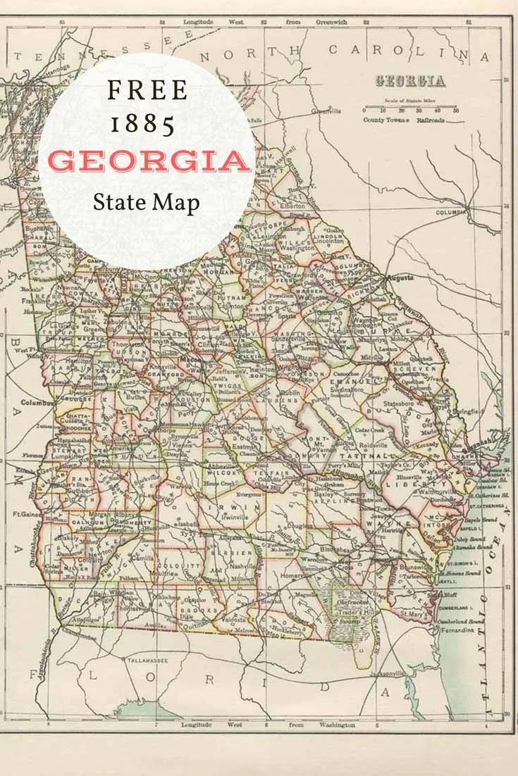 FREE download old map Georgia 
