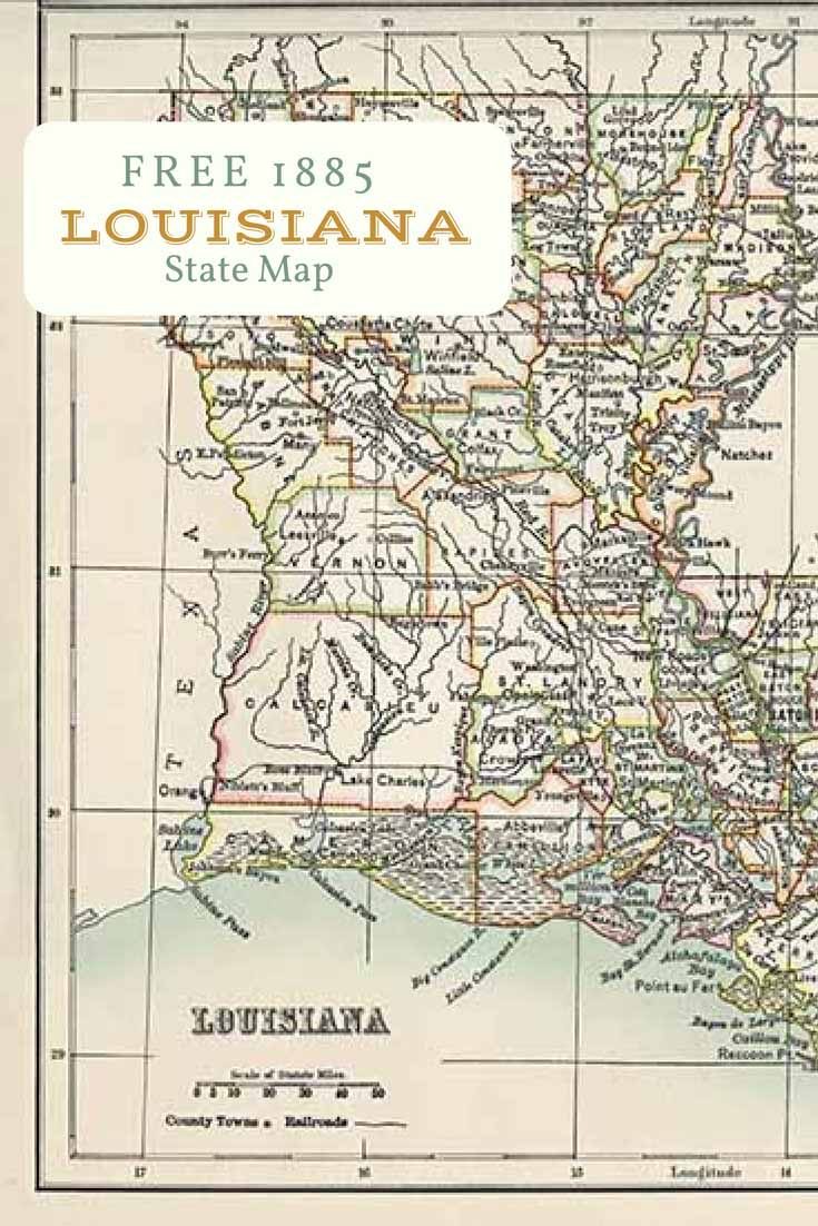 FREE download old map Louisiana 