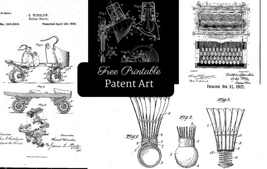 Free Printable patent art for your home