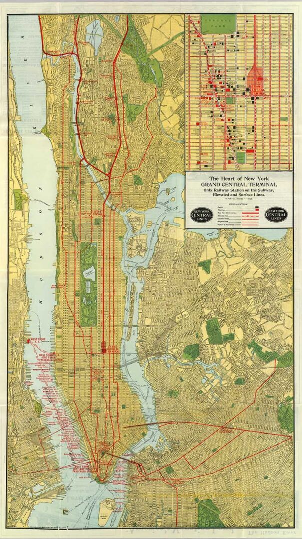 13 Free Vintage New York Maps to Download and Print - Picture Box Blue