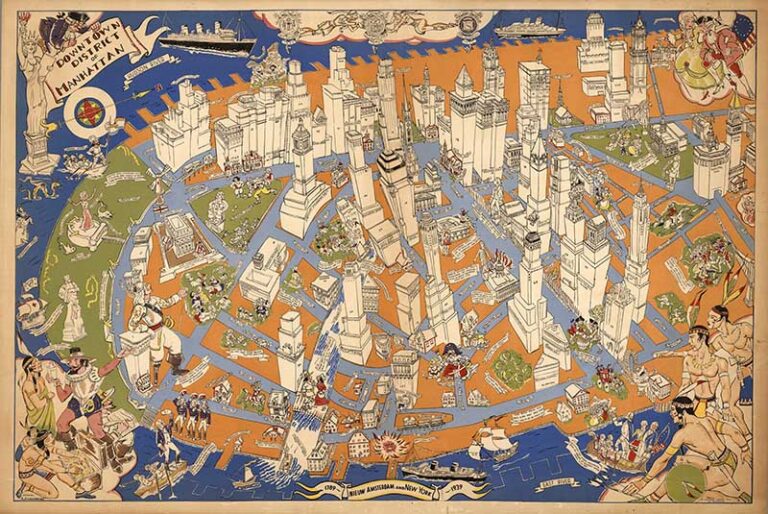 13 Free Vintage New York Maps to Download and Print - Picture Box Blue