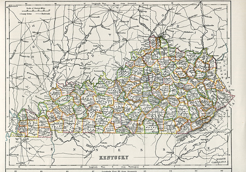 Antique Map of Kentucky