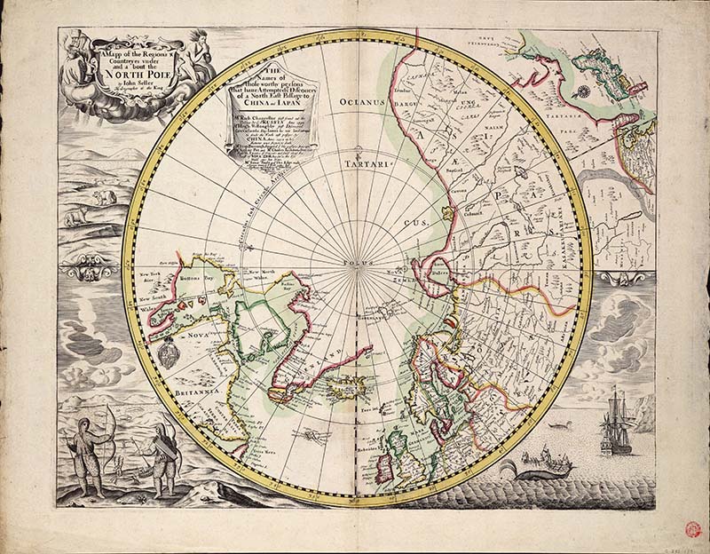 1680 _North_Pole_Map by_John_Seller_hydrographer_to_the_King