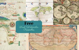 Free Printable antique world maps
