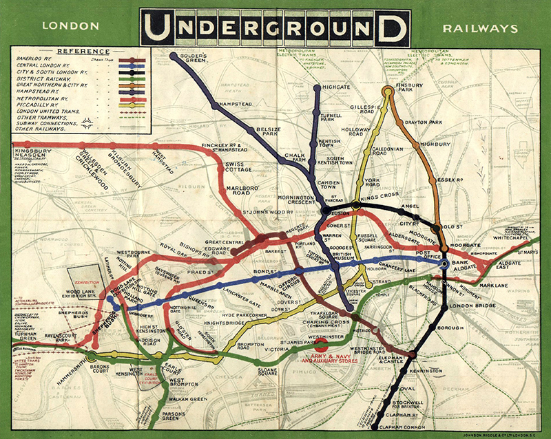 London Tube Map 1908