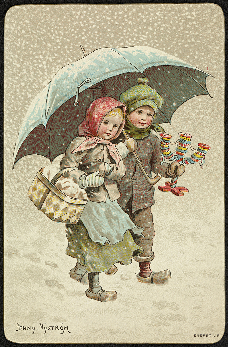 Scandinavian antique Christmas Card