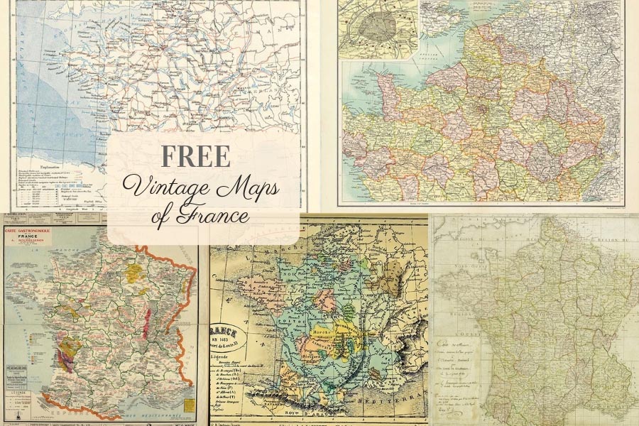 FREE vintage maps of France