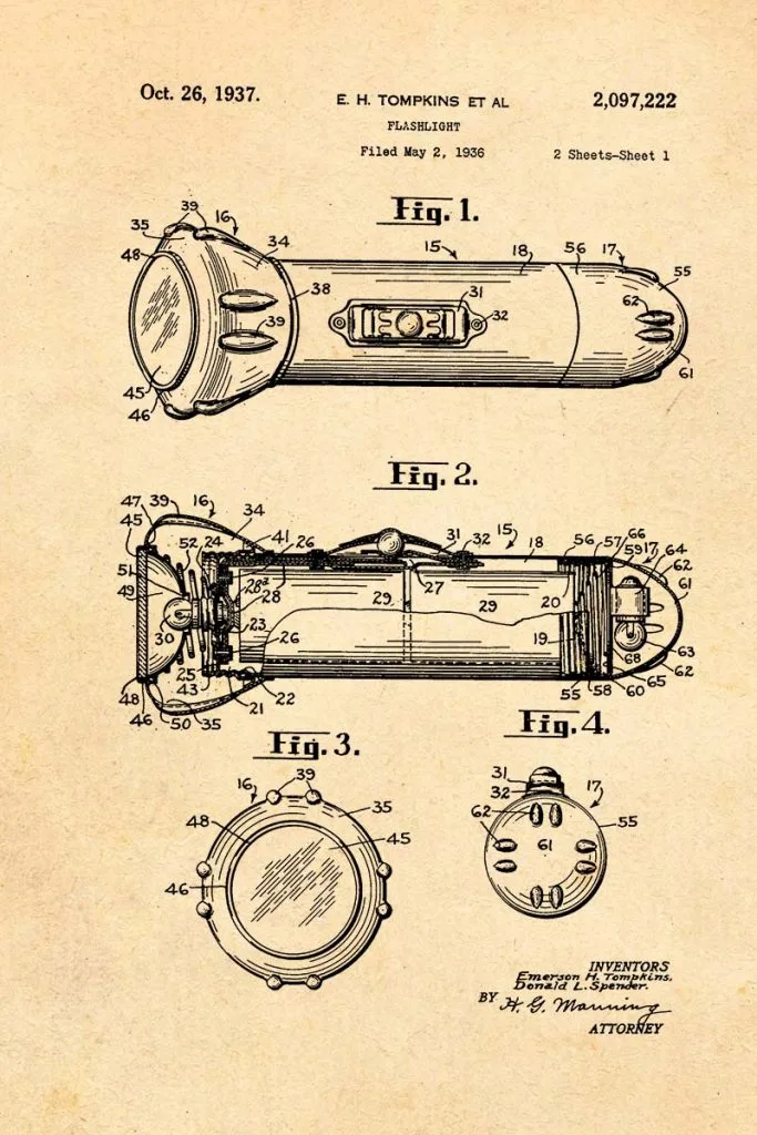 Flashlight Patent Print