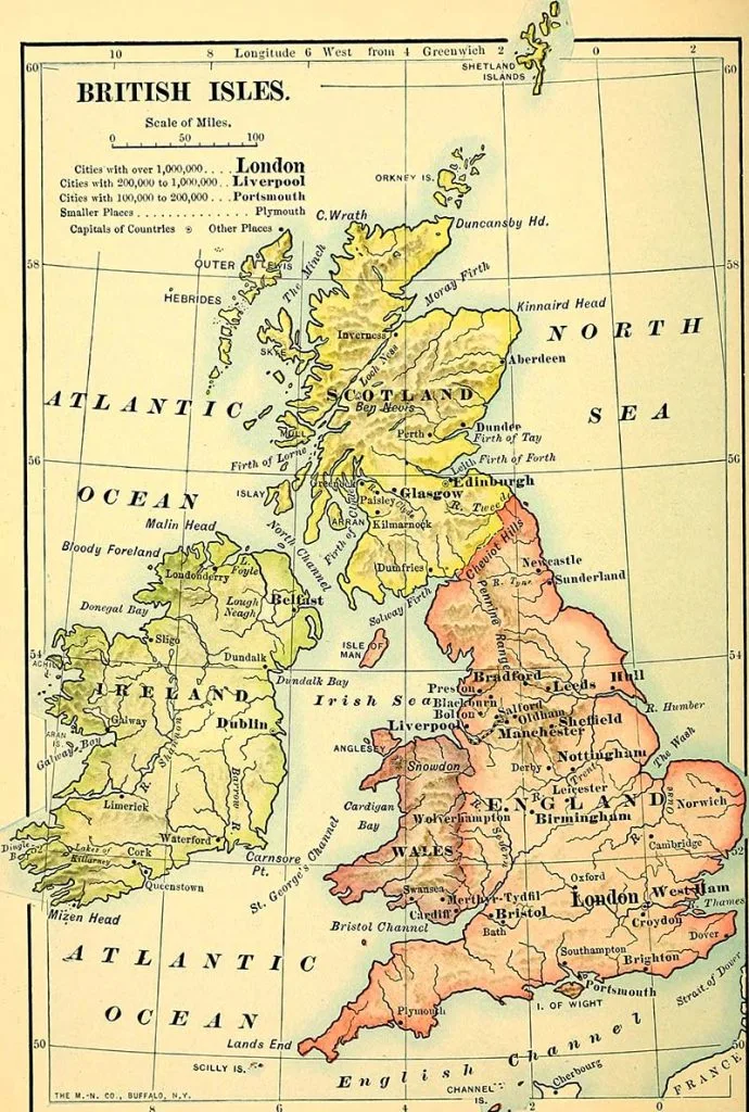Map of the British Isles 1901