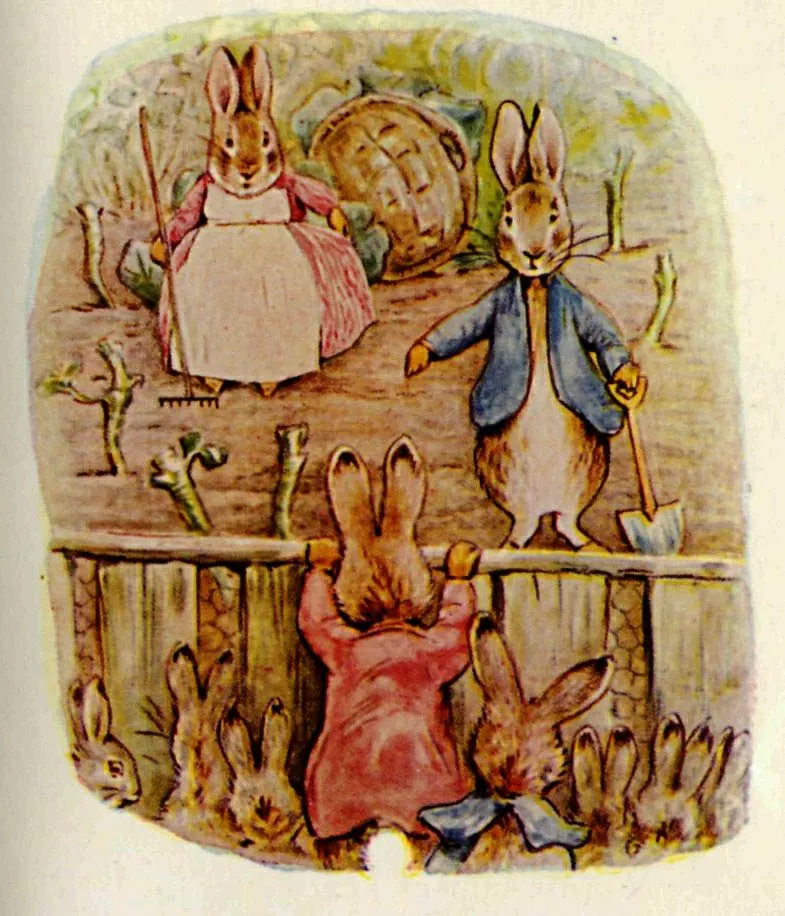 Peter Rabbit, Benjamin Bunny and Flopsy