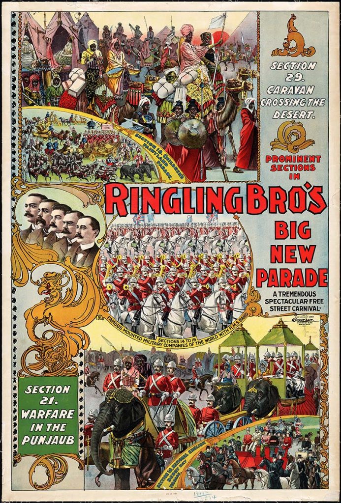 Rignling Brothers Big New Parade Circus Poster