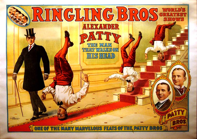 Alexander Patty Head Walker vintage circus poster