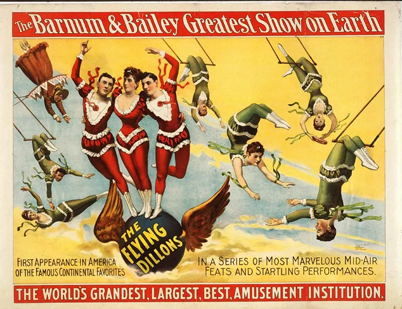 Advertising poster for the Flying Dillon