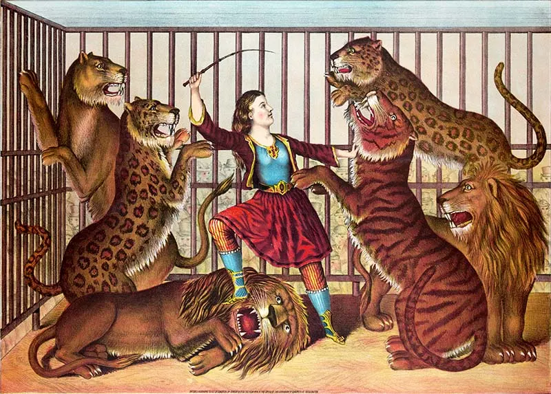 Female lion tamer