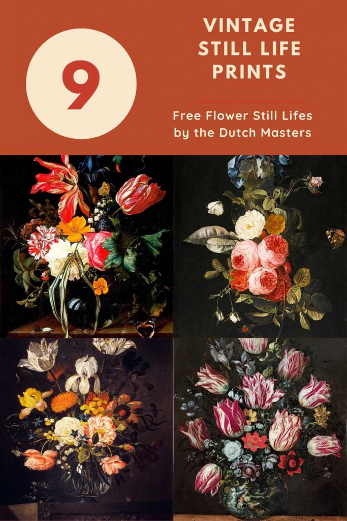 Free flower vintage still life paintings