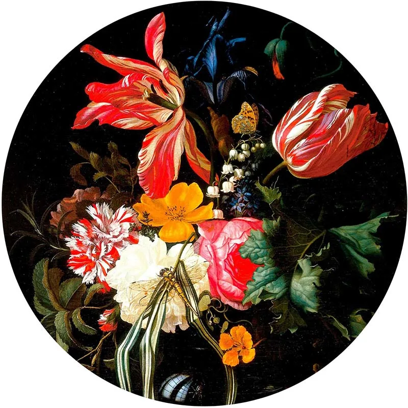 flowers decoupage tray image