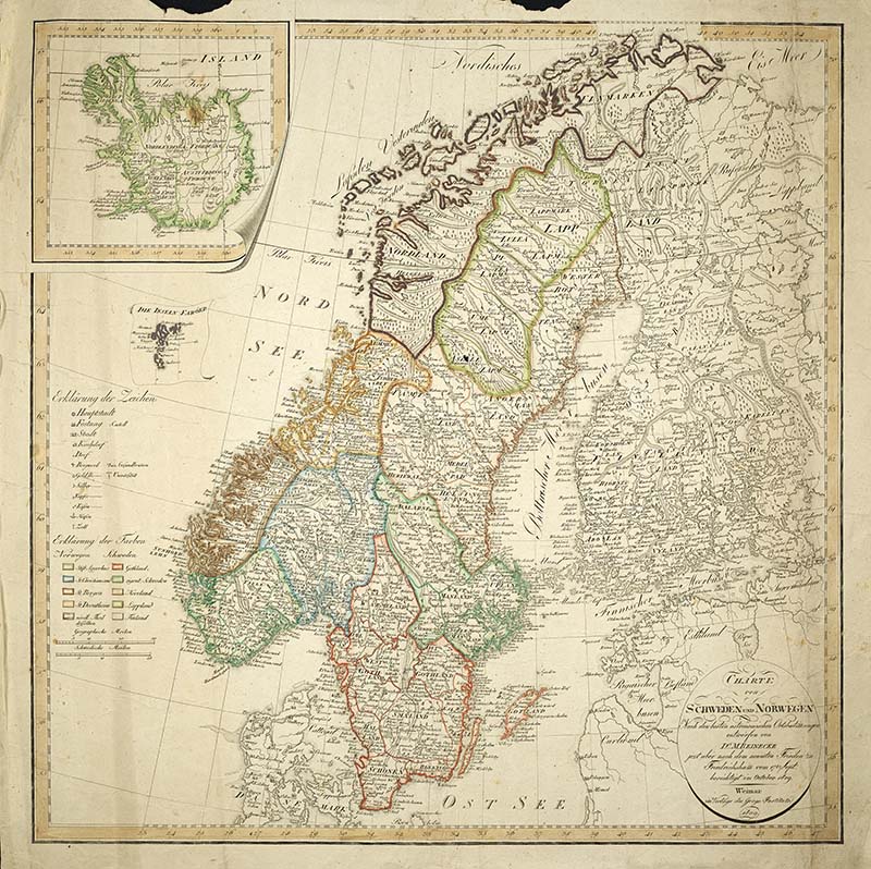 1809 Map of The Scandinavian peninsula