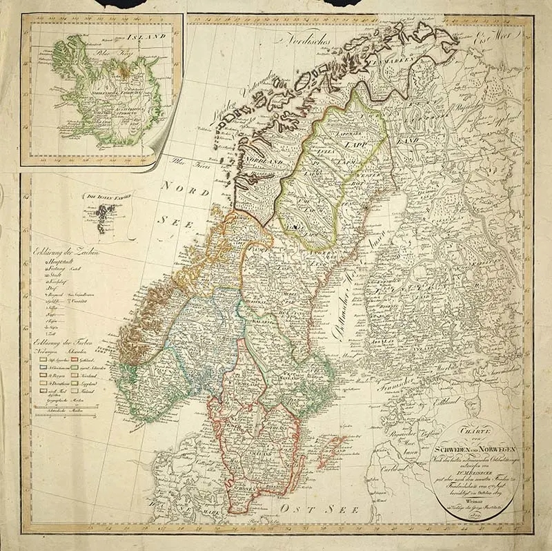 1809 Map of The Scandinavian peninsula