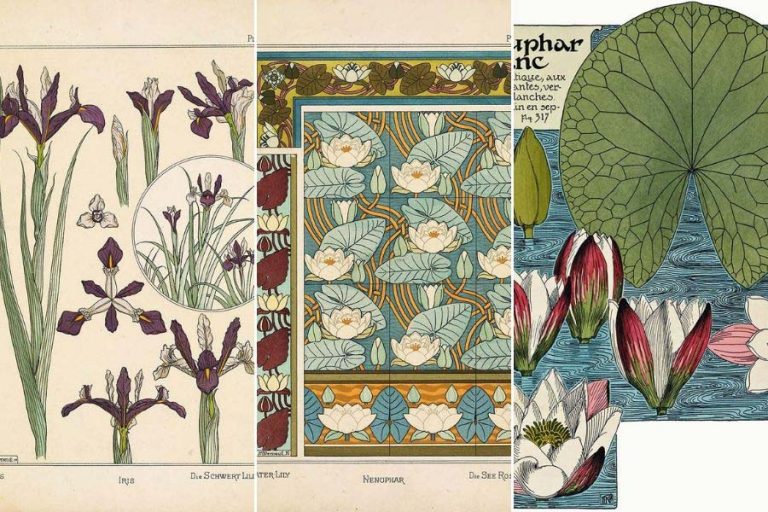 Beautiful Free Art Nouveau Flower Prints To Download
