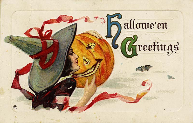 vintage Halloween postcards