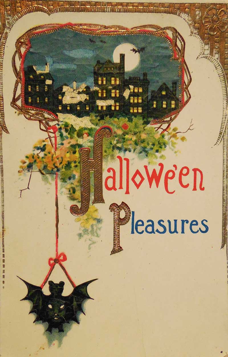 Haunted house and bats.