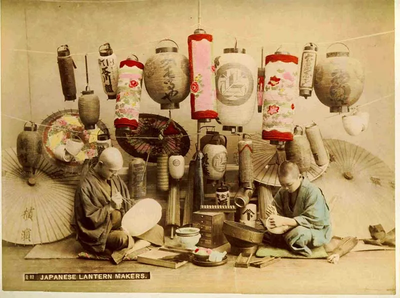 Vintage Japanese photo lantern makers.