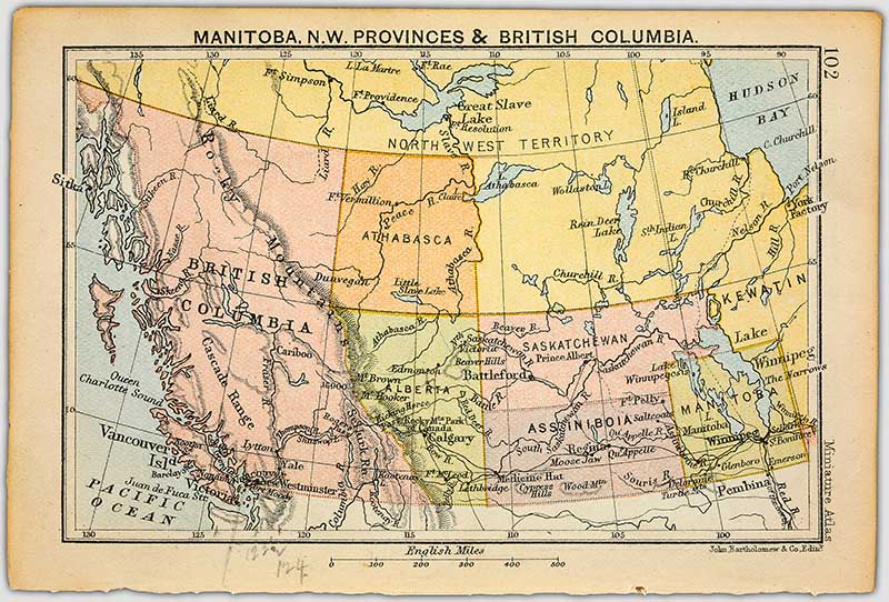 Manitoba and western Canada Map