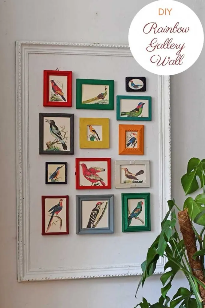 how to make a gallery wall with old picture frames