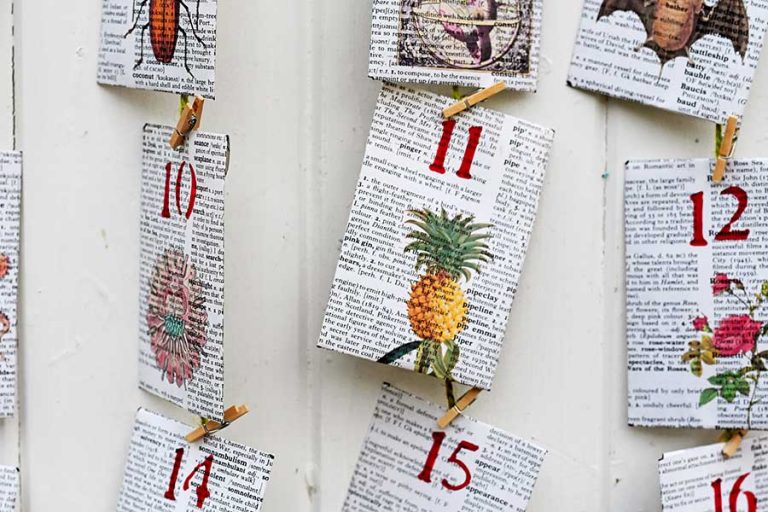 How To Make An Advent Calendar With An Old Dictionary