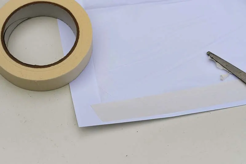 Taped tissue paper