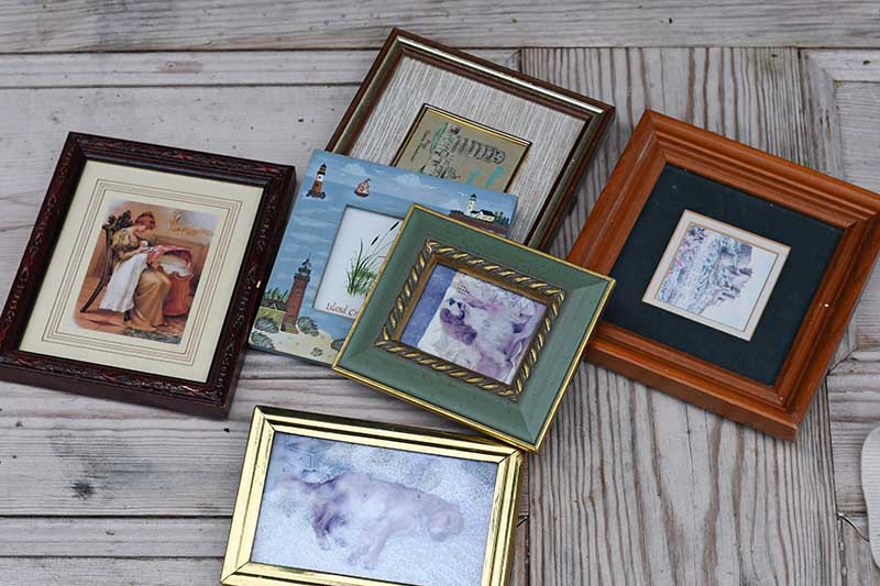 Thrifted old picture frames