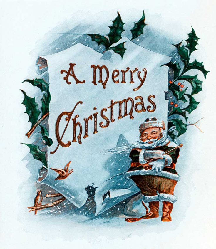 Wonderful Free Vintage Christmas Images To Print - Picture Box Blue