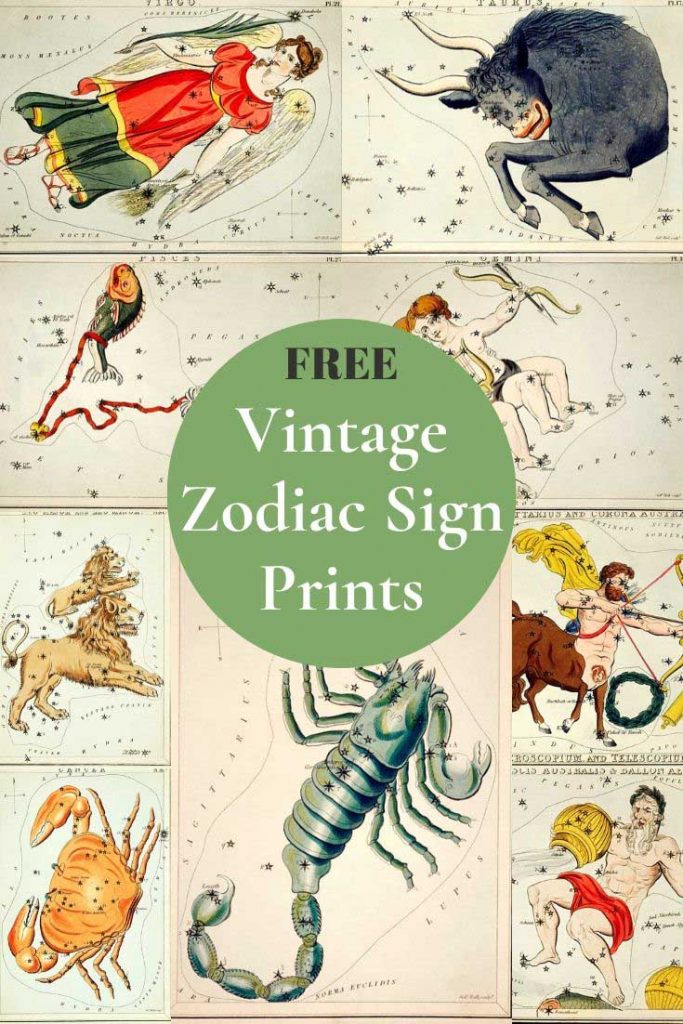 12 signs of the zodiac pictures vintage