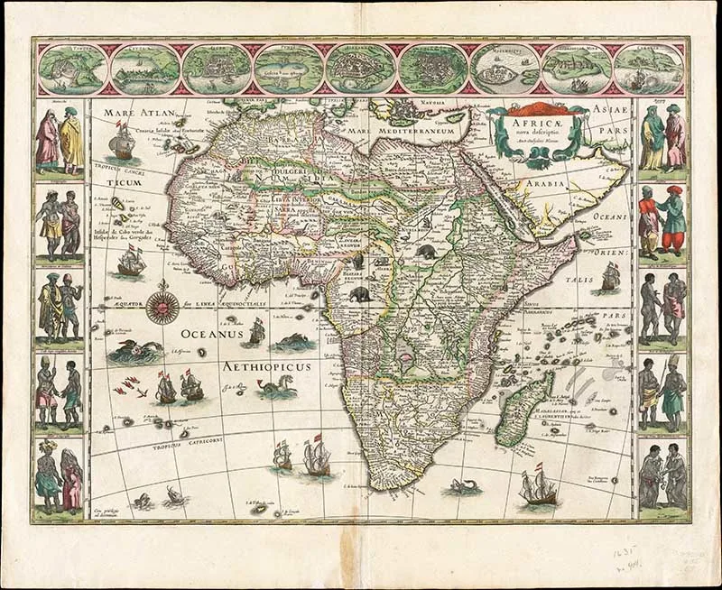 Illustrated historical map of Africa