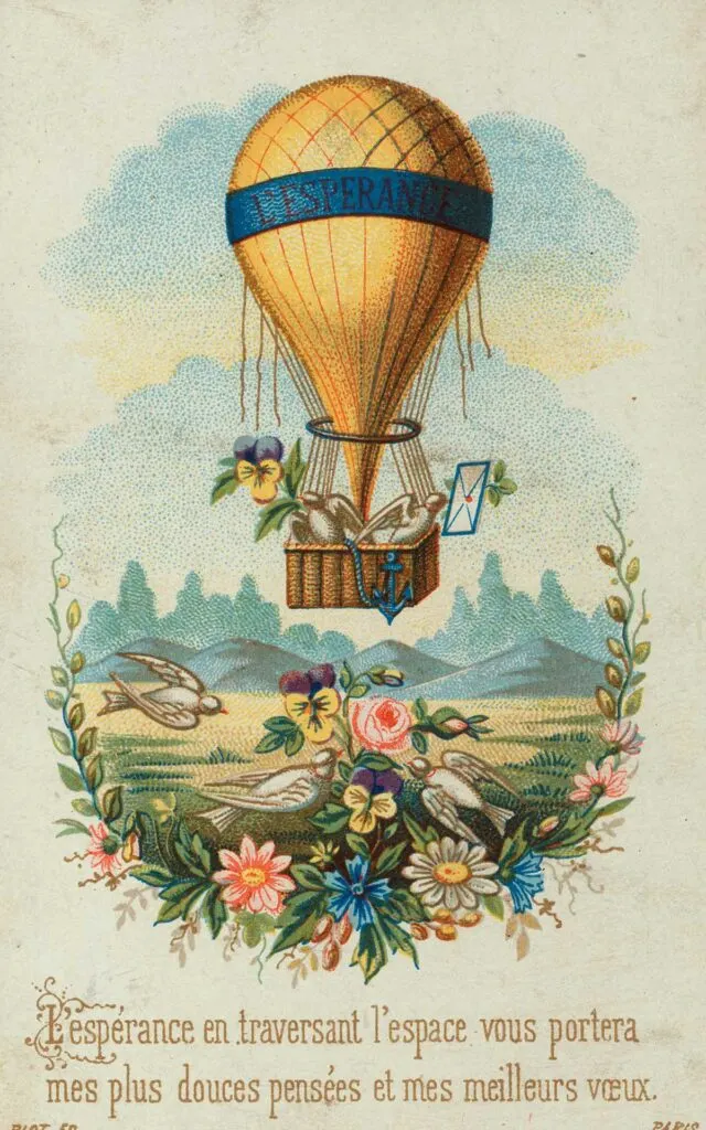 Hot air balloon greeting card