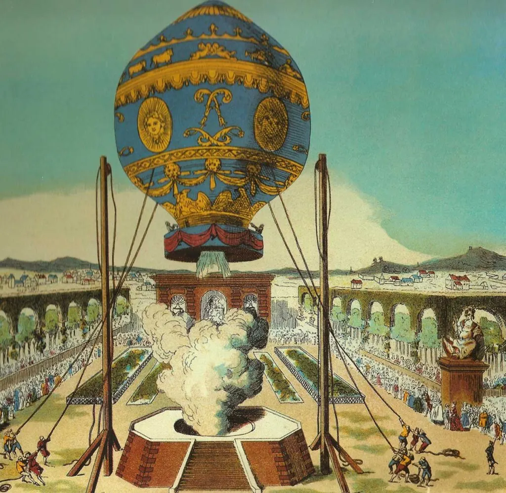 Montgolfier Brothers first flight