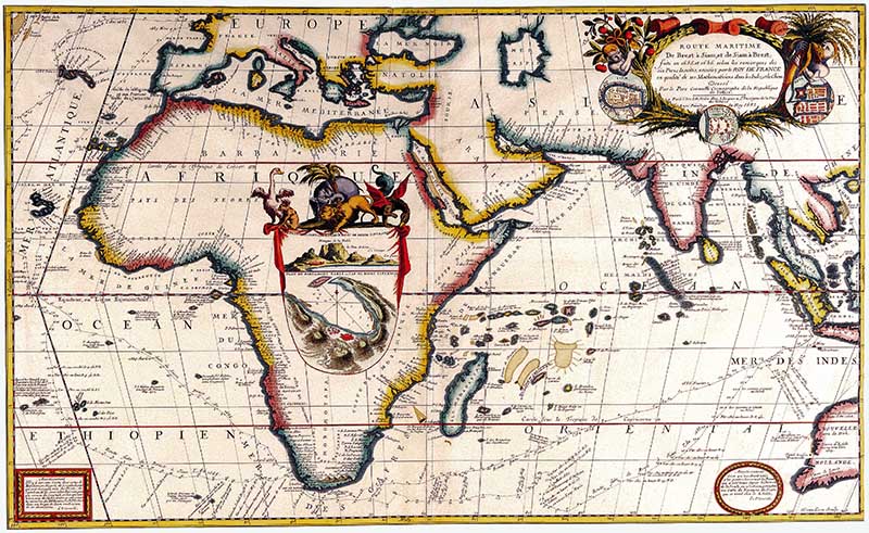 Antique Maps of the World Map of Africa Vincenzo Coronelli c 1690