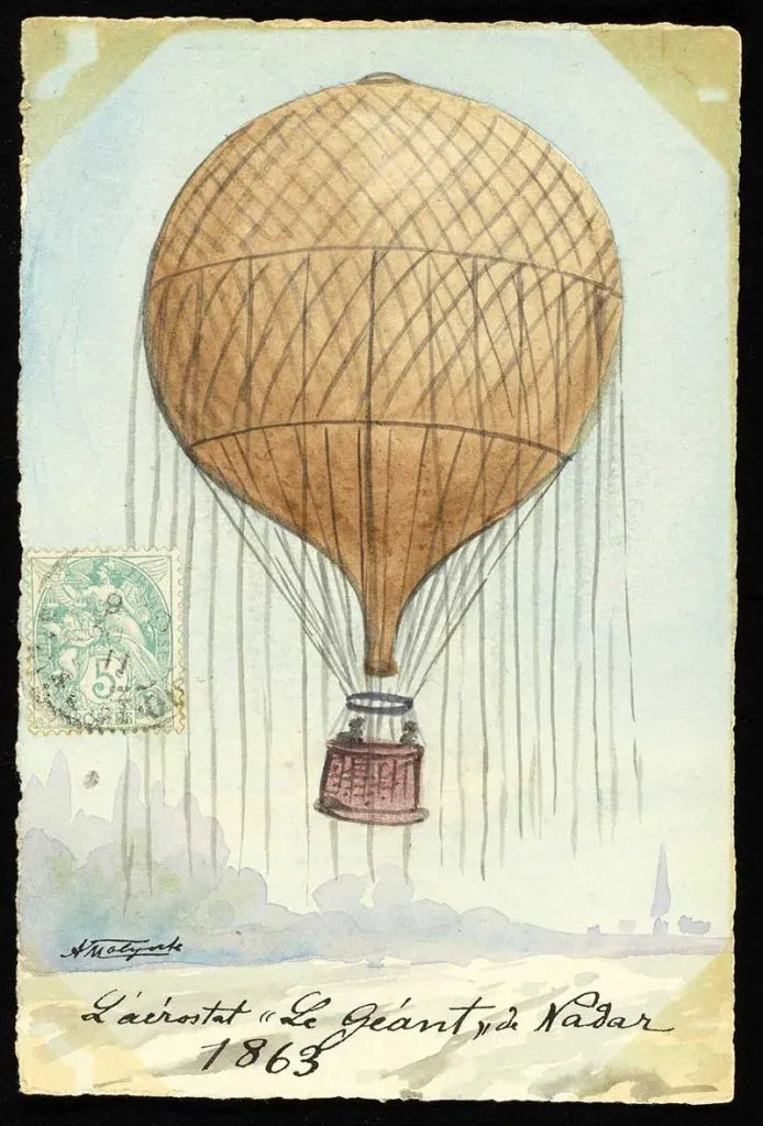 Giant vintage hot air balloon