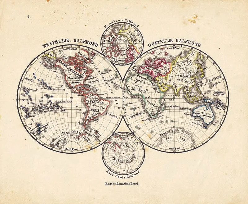 Four hemisphere maps to download for free