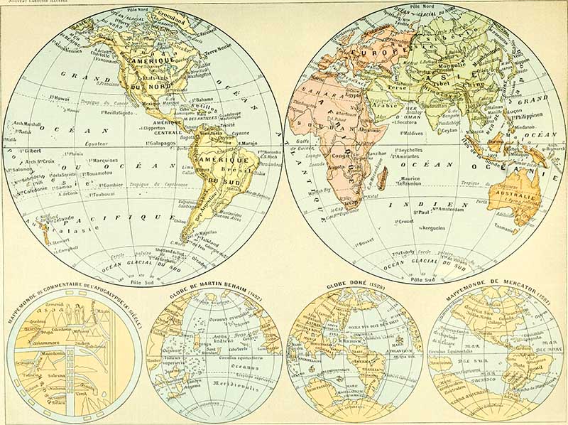 Nouveau Larousse illustré - World Map