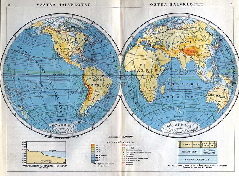 Swedish world map