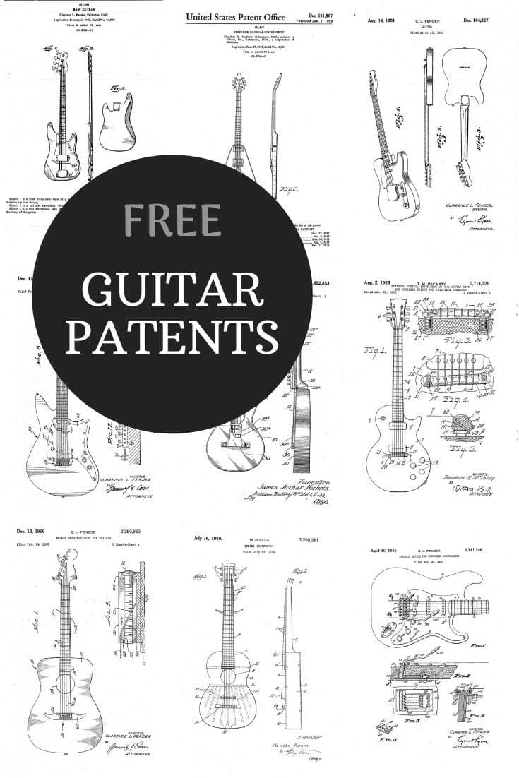 Guitar patent prints