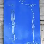 Fun blueprint upcycled placemats